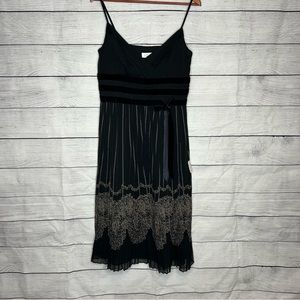 Ann Taylor Loft NWT Black Pleaded Dress